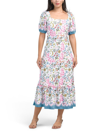 Short Sleeve Floral Maxi Dress | TJ Maxx