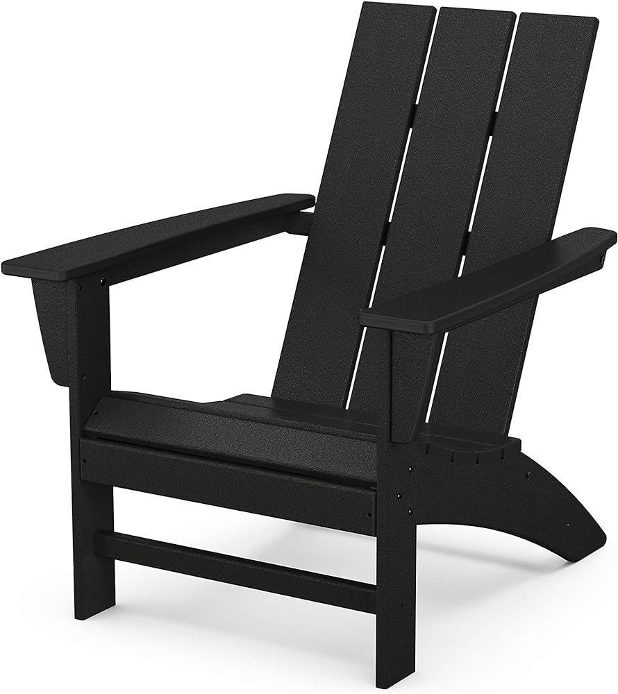 POLYWOOD AD420BL Modern Adirondack Chair, Black | Amazon (US)