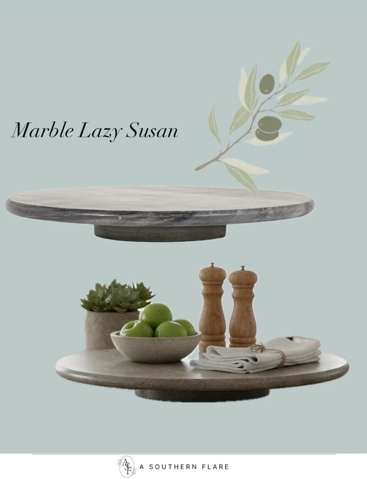 Upgrade your kitchen with this stylish marble lazy susan. Perfect for serving all your meals! #Ki... | Amazon (US)