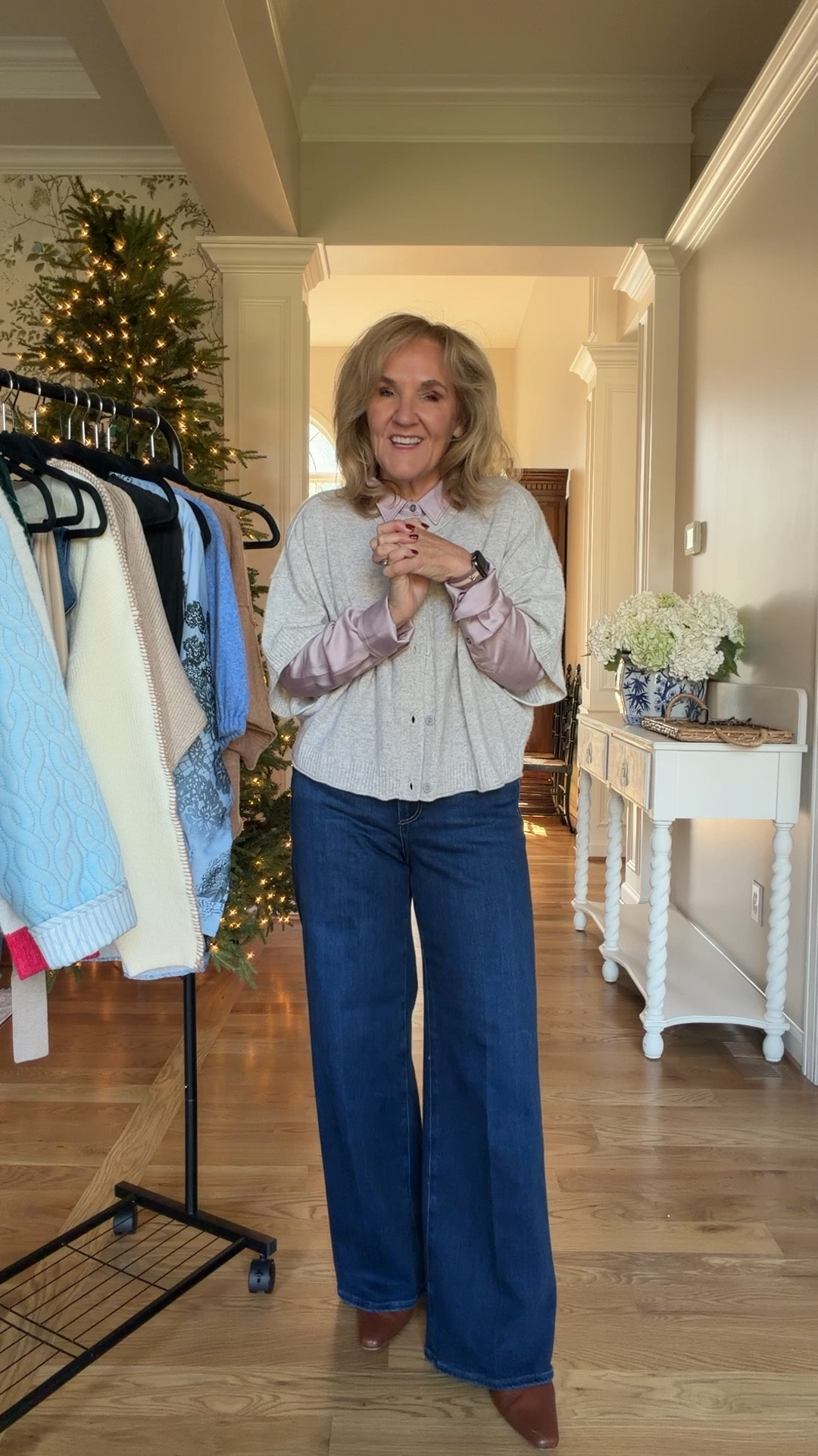 30% off ends Monday Dec 1st! Here’s what’s in stock and not to miss. 
Paige anessas have been restocked. I’m wearing the 29 reg 
Mother jeans hustler version SIZE UP 
Mother jeans rambler tts 
Paige denim tts 
Blouse is 50% off! 
Cardigan 30% off 

#LTKSaleAlert #LTKOver40 #LTKCyberWeek

#LTKPetite #LTKHoliday