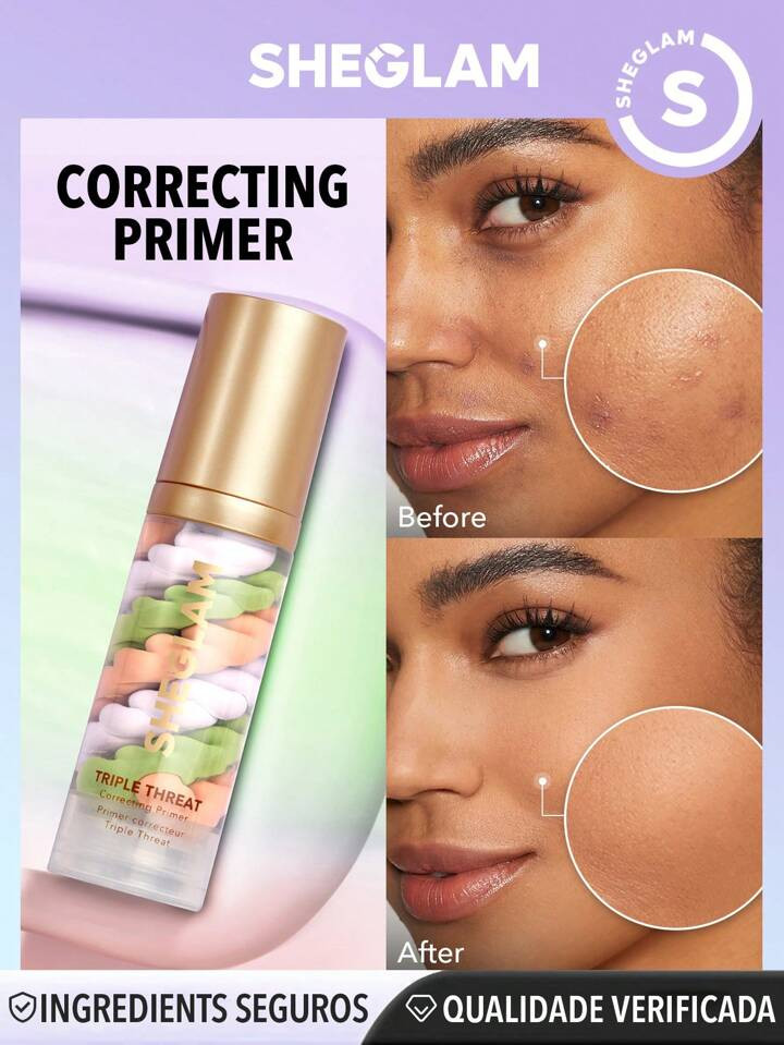 SHEGLAM Primer de correção de ameaças triplas | SHEIN Brasil | SHEIN