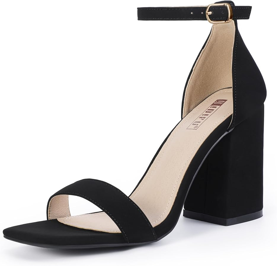 IDIFU IN3 Chunky Block Heels Wedding Party Dress Heeled Sandals | Amazon (US)