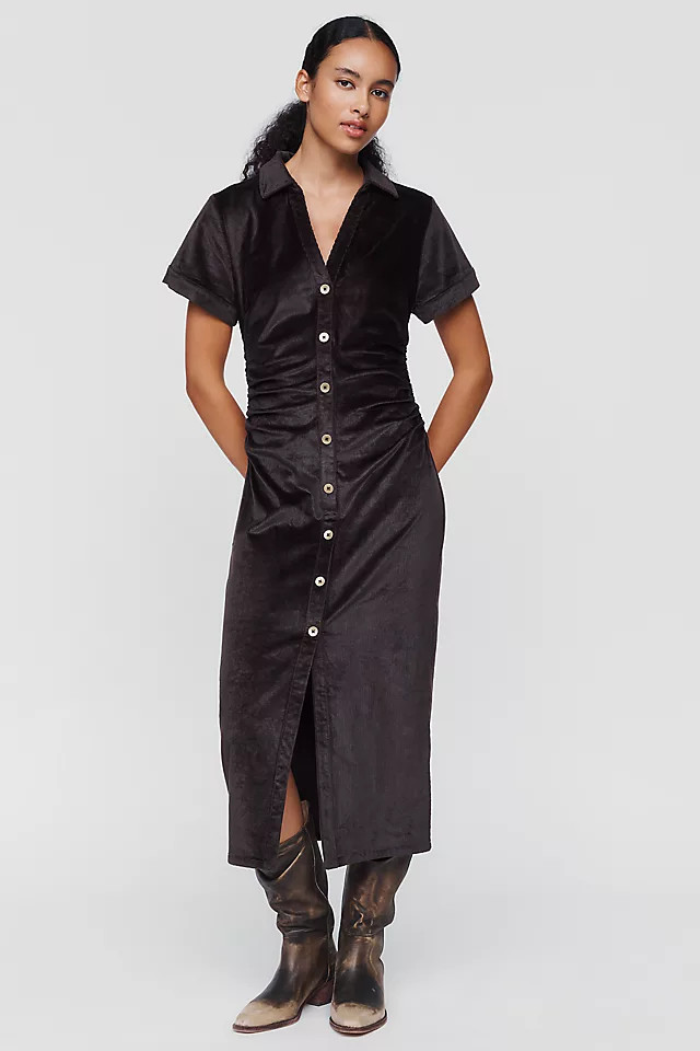 @merricksart x Pilcro Greer Corduroy Shirtdress | Anthropologie (US)