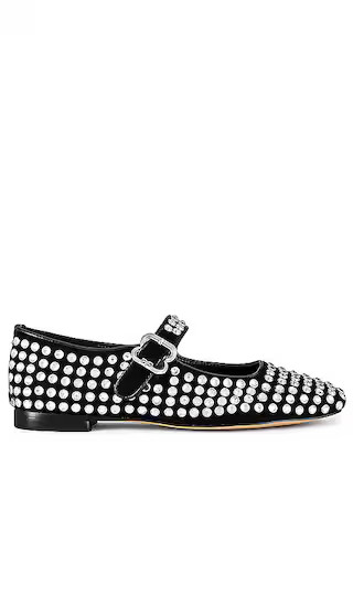 Michaela Gem Flat in Black | Revolve Clothing (Global)