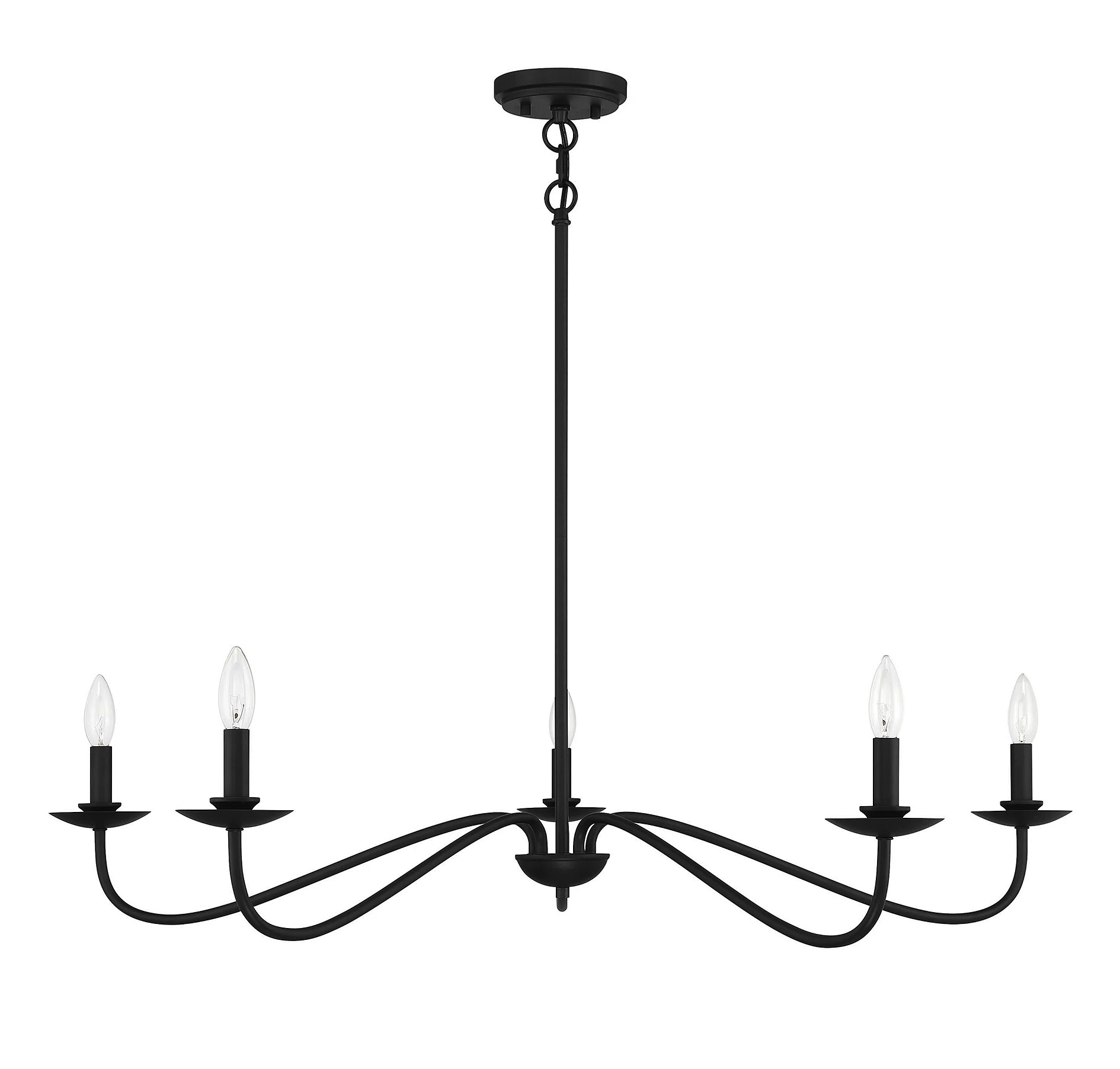 Abigeal 5 - Light Candle Style Classic Chandelier in Matte Black | Wayfair North America