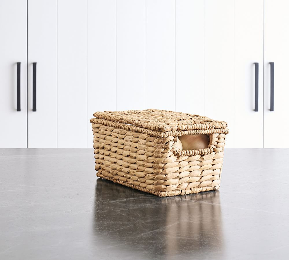 Savannah Handwoven Seagrass Lidded Baskets | Pottery Barn (US)