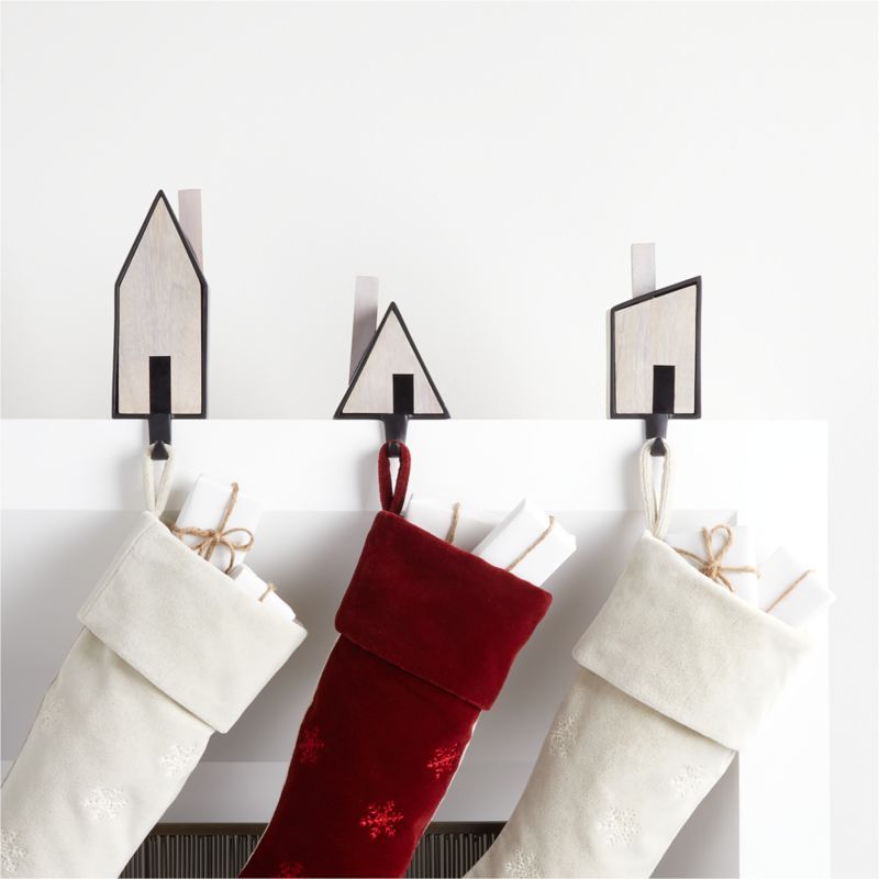 Haus Christmas Stocking Hooks | Crate and Barrel | Crate & Barrel