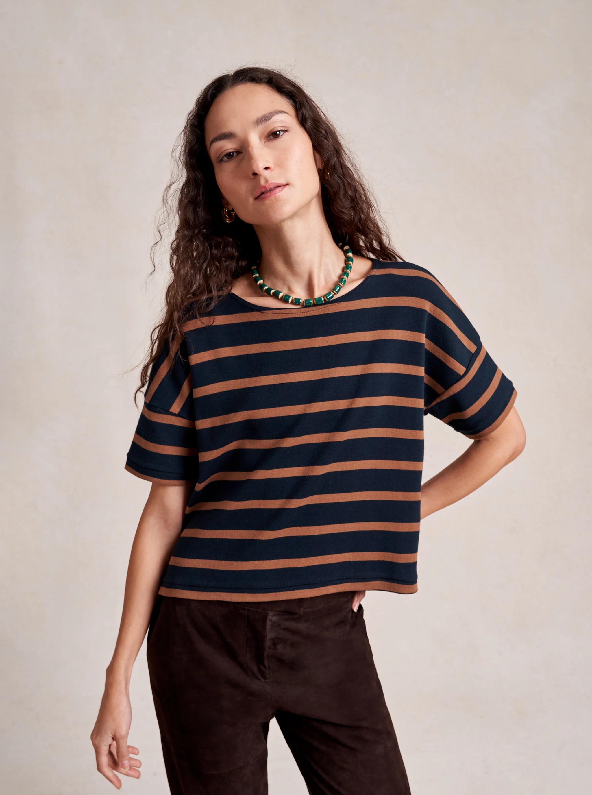 Short Sleeve Breton Tee | La Ligne