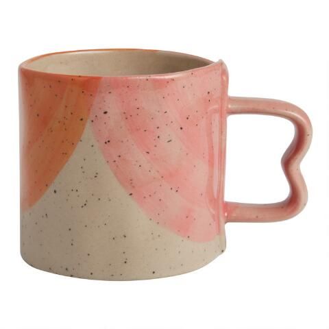 Reactive Glaze Ovals Hand Painted Ceramic Mug | World Market
