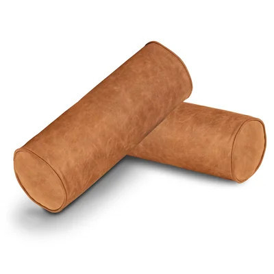 Napa Genuine Leather Bolster Pillow | Wayfair North America