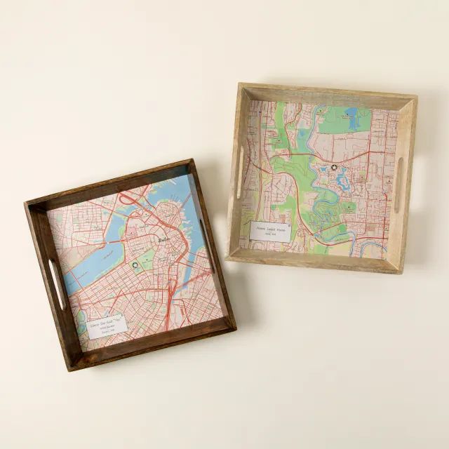 Custom Map Serving Tray | UncommonGoods