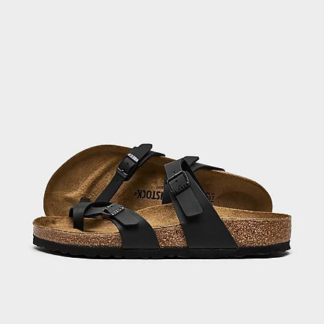 Birkenstock Women's Mayari Birko-Flor Nubuck Sandals in Black Size: 10.0 | Finish Line (US)