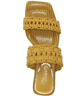Circus NY by Sam Edelman Clover Woven Leather Sculpted Heel Slip On Dress Sandals | Dillard's
