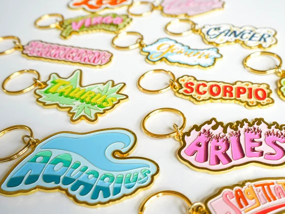 Scorpio Zodiac Keychain | Etsy (US)