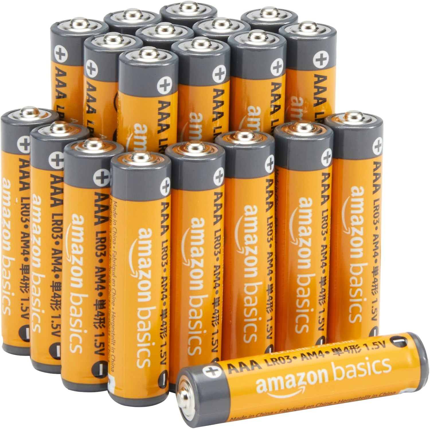 Amazon Basics 20-Count Long-Lasting AAA Alkaline Batteries, 1.5V, 10-Year Leak-Proof Shelf Life for Remote Controls, Flashlights | Amazon (US)