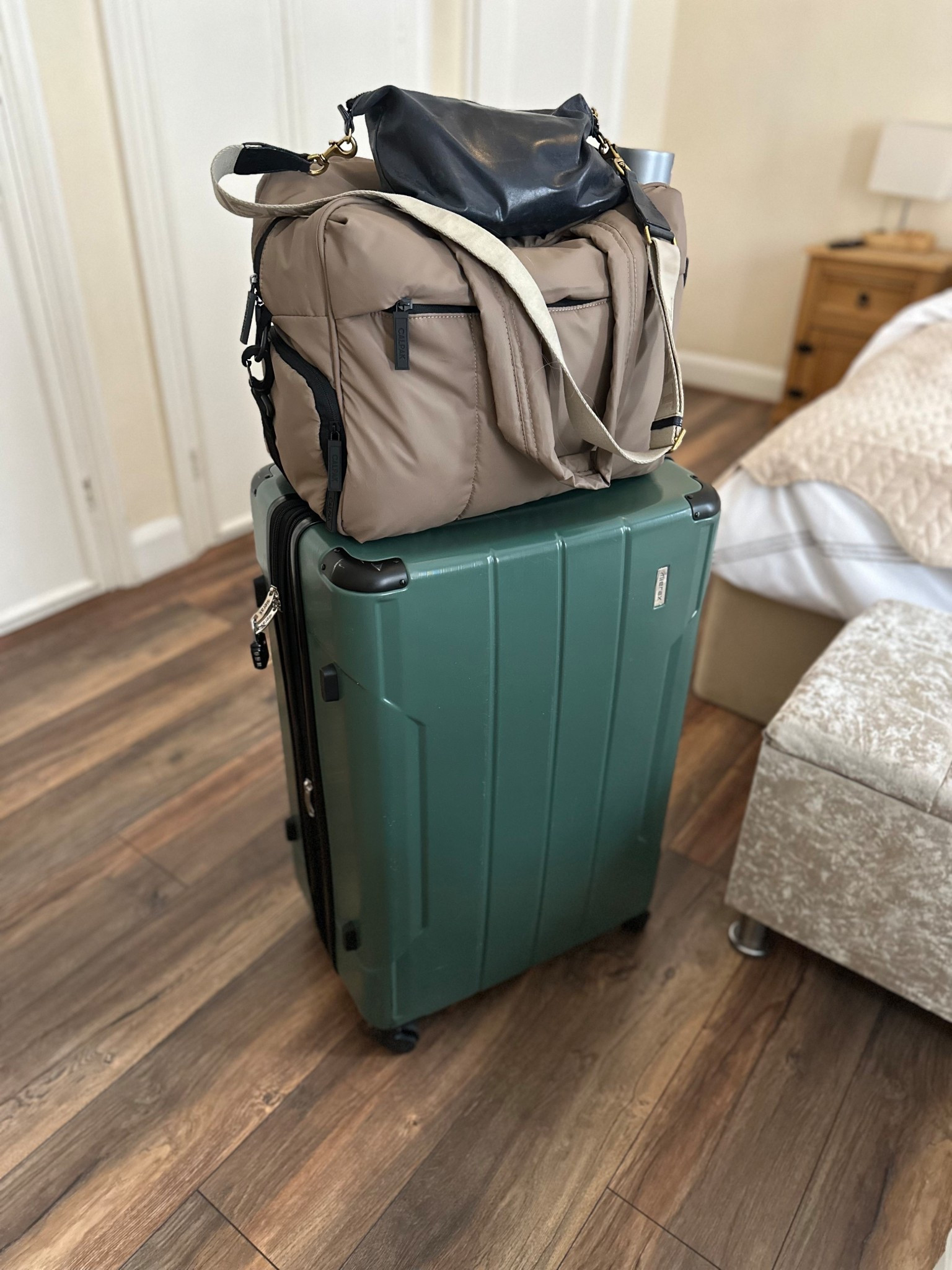 My favorite carry on is on sale and it’s the perfect time to grab it ! This is an excellent gift for anyone that travels. It fits perfectly under my seat so I can use it as a personal item for carry-on-only travels and fits SO much! Rides right on top of my suitcase.