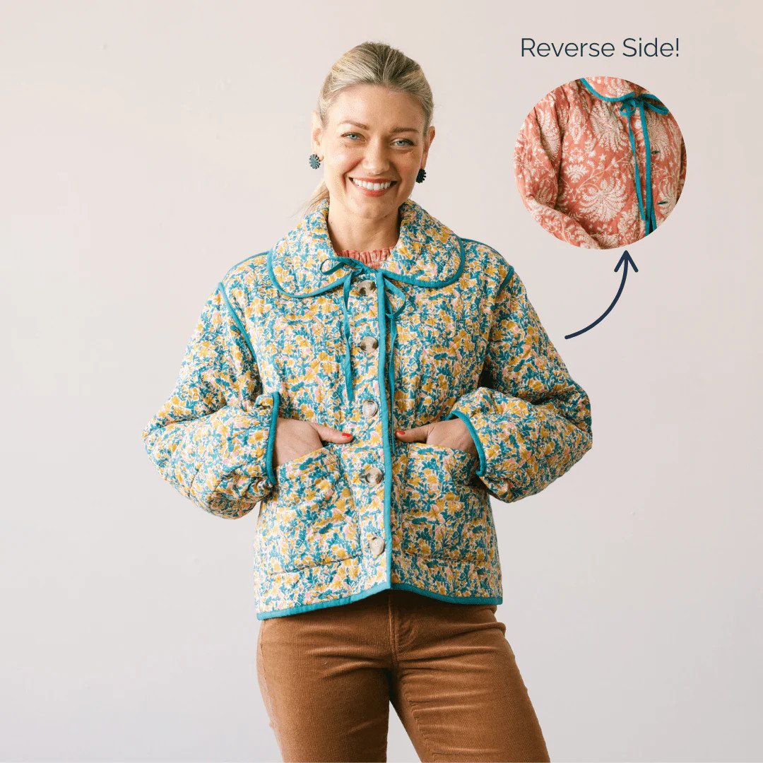 Reversible Floral Stevie Quilted Jacket | Sunshine Tienda
