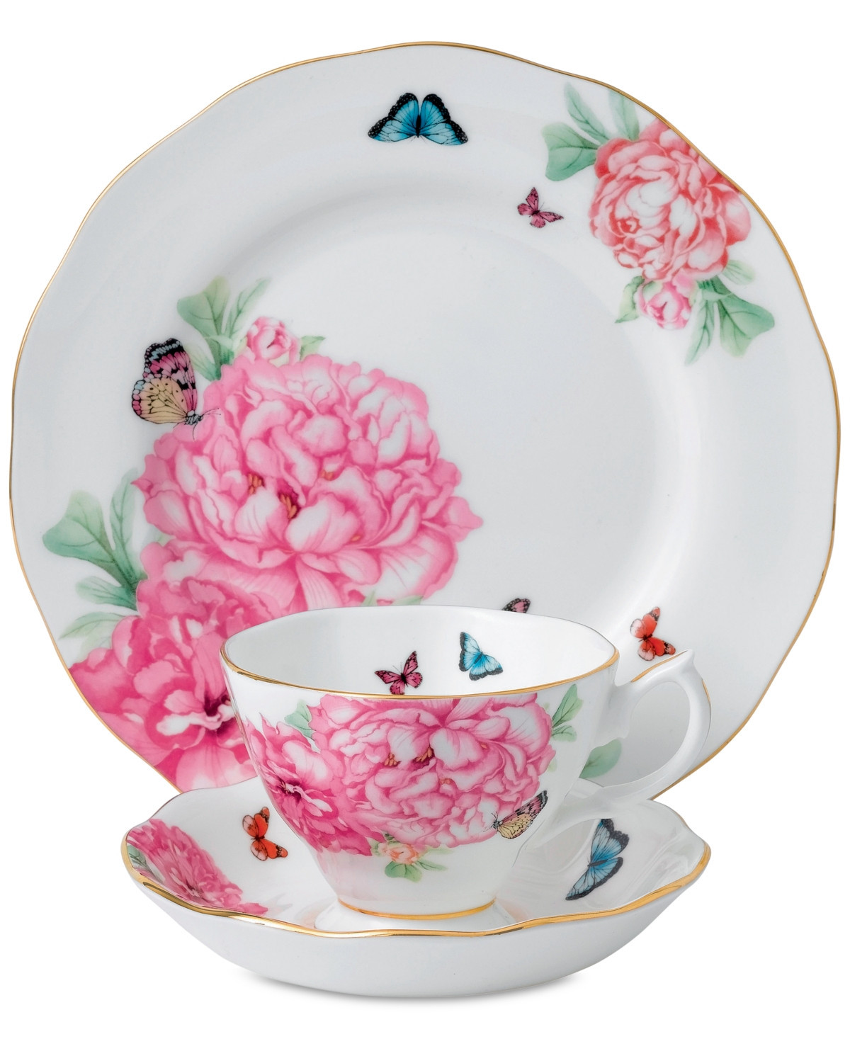 Miranda Kerr for Royal Albert Friendship 3-Pc. Tea Set - Navy | Macy's