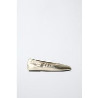 Zara - Metallic-Ballerina - Goldfarben - 35 (22,3 Cm) - Unisex | Zara DE