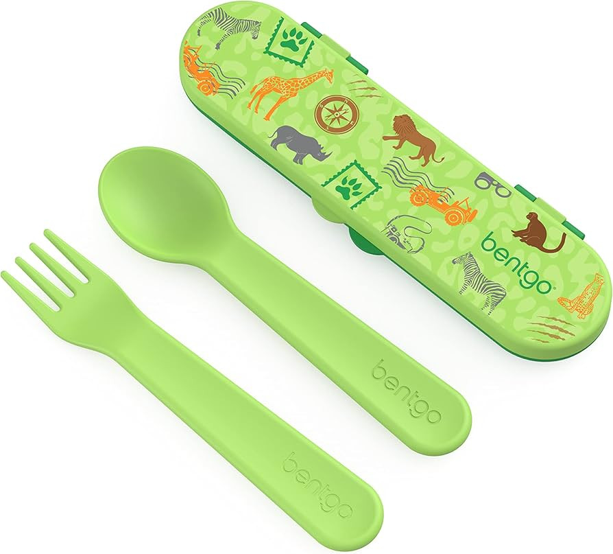 Bentgo® Kids Utensil Set - Reusable Plastic Fork, Spoon & Storage Case - BPA-Free Materials, Eas... | Amazon (US)