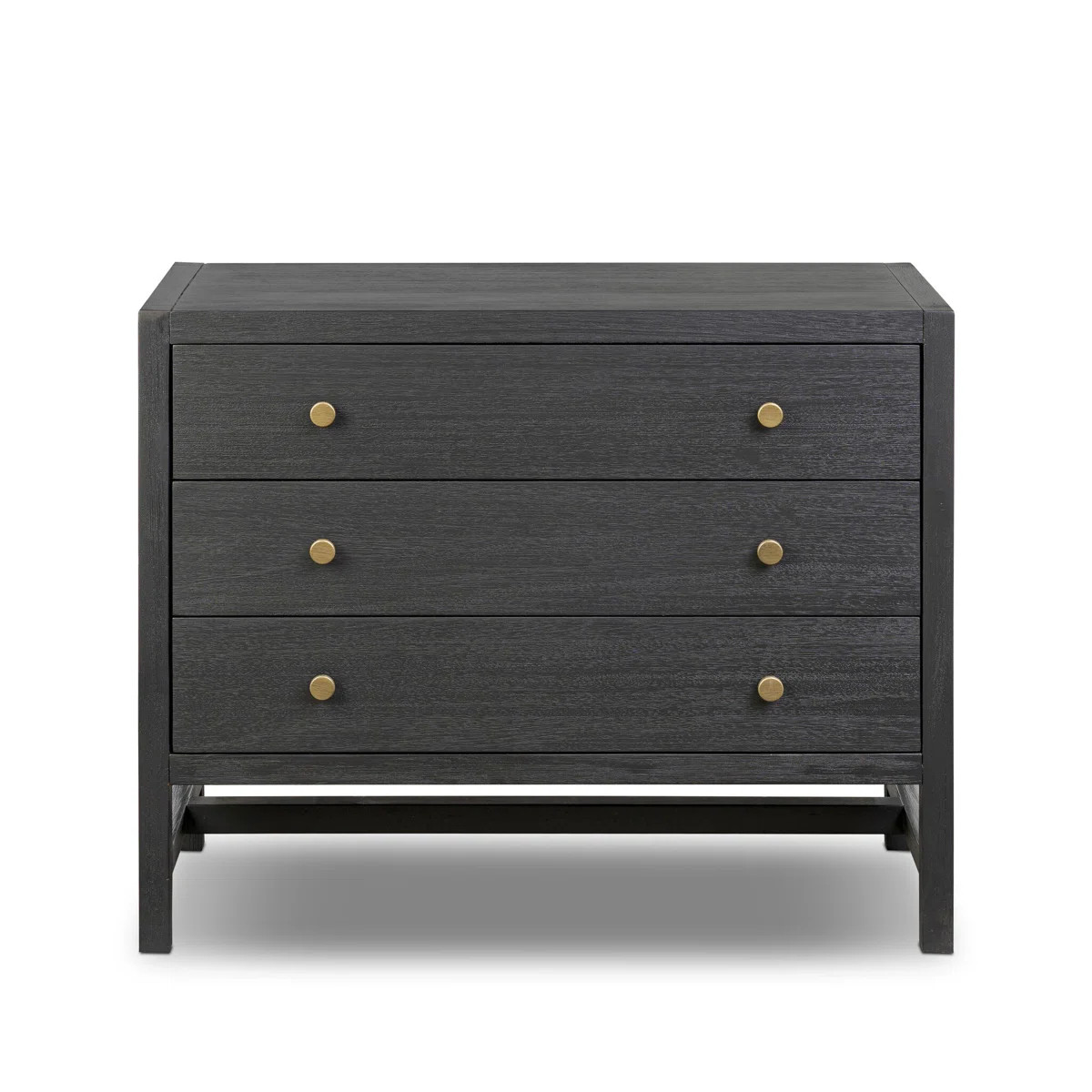 Soline 3 - Drawer Solid Wood Nightstand in Saddle Tan | Wayfair North America
