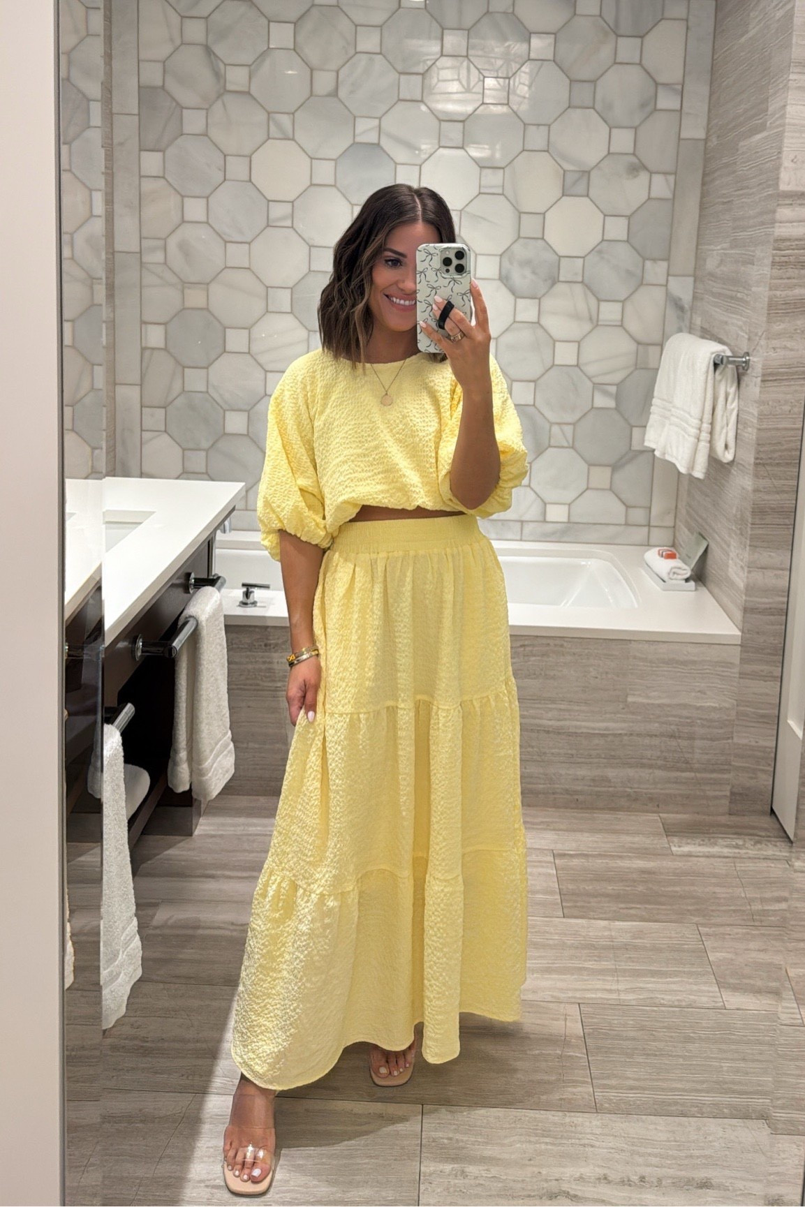 Back in stock!!! One of my favorite VICI sets from last year is back & it’s currently 35% off today with code FAM35 🙌🏼. 

I’m wearing a small in both the top + bottoms. Skirt has an elastic waist and is not see through- top can be adjusted to show more/less of your midsection. Super cute set for spring, Easter, bridal showers, events, etc! 

#LTKSeasonal #LTKPetite #LTKSaleAlert