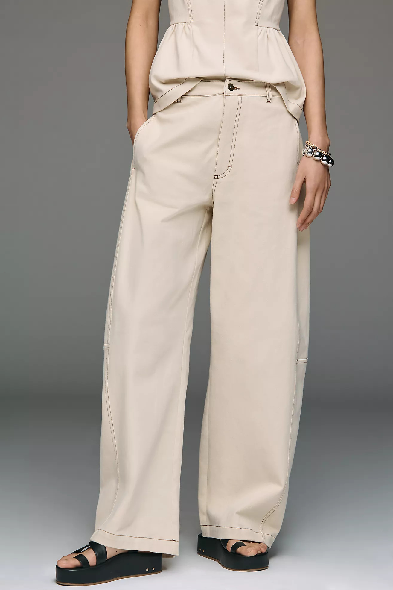 Maeve Curve Puddle Pants | Anthropologie (US)