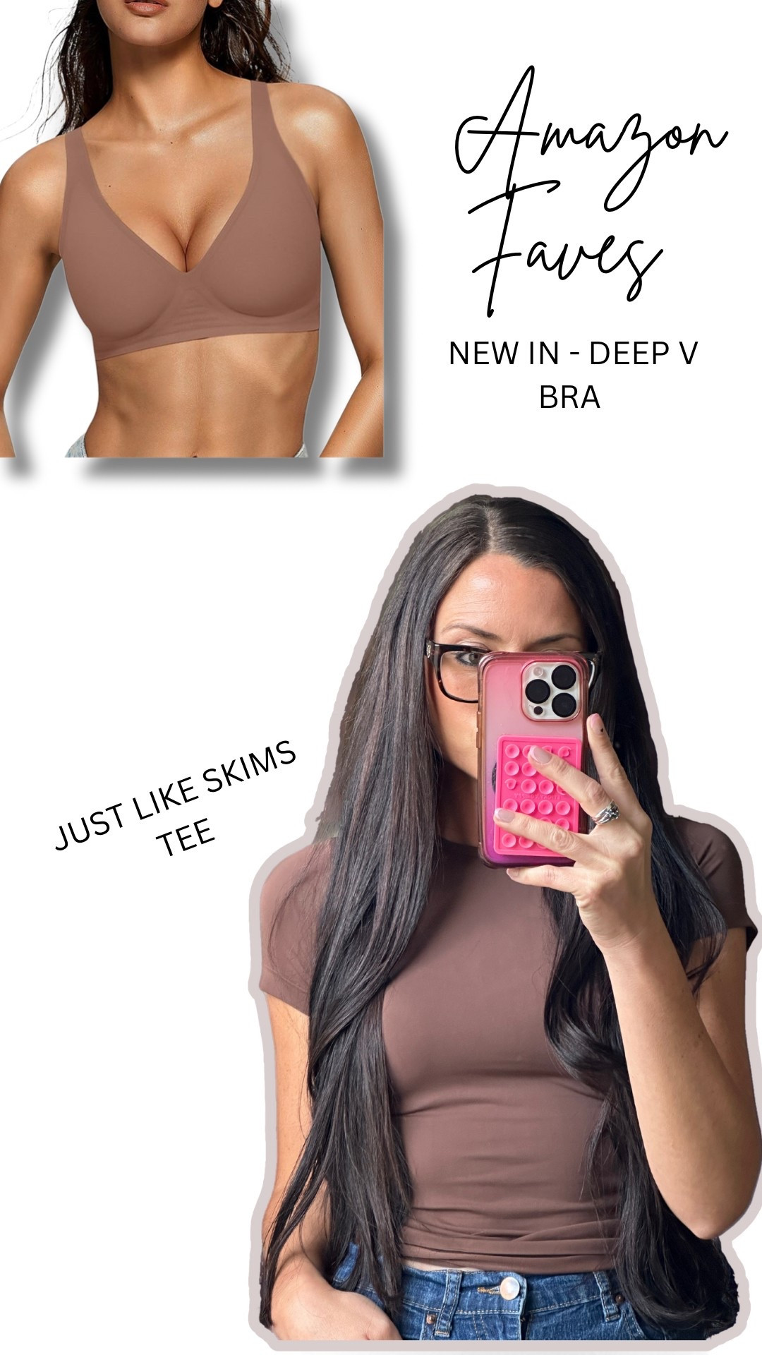 Amazon basics I love are still
On sale :) deep v seamless bra & skims inspired T-shirt ! 

Wearing a small


#LTKFindsUnder50 #LTKFindsUnder100 #LTKStyleTip