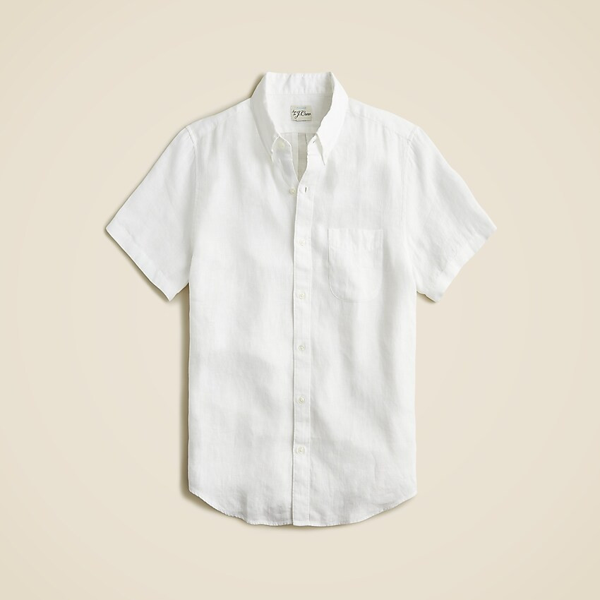Slim short-sleeve Baird McNutt Irish linen shirt | J. Crew US
