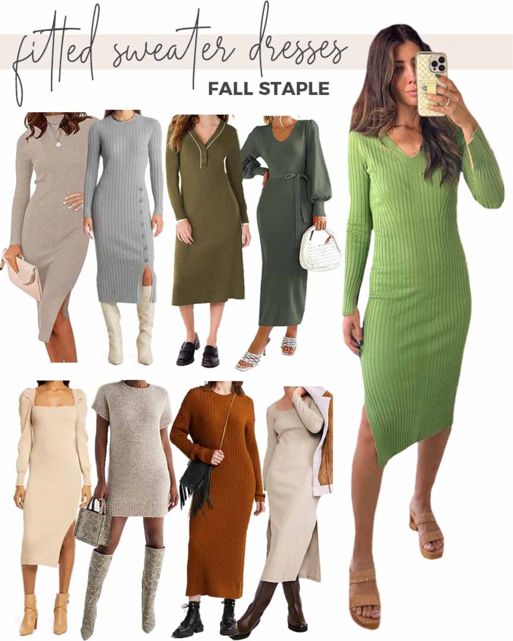 Fitted sweater dresses to wear this fall! So easy and fun to style! Wear them with booties, knee high boots or more causally with sneakers!

#falldress #sweaterdress 

Cable knit sweater dress. Target fall fashion. Boucle knit sweater dress. Amazon fall fashion. Amazon fashion finds  

#LTKstyletip #LTKfindsunder100 #LTKSeasonal