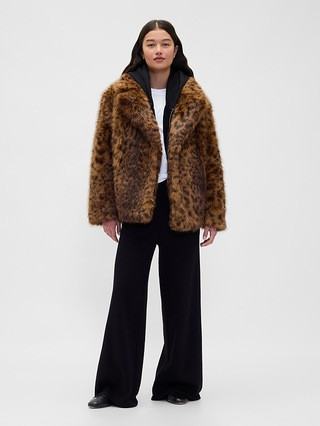 Leopard Faux Fur Coat | Gap (US)