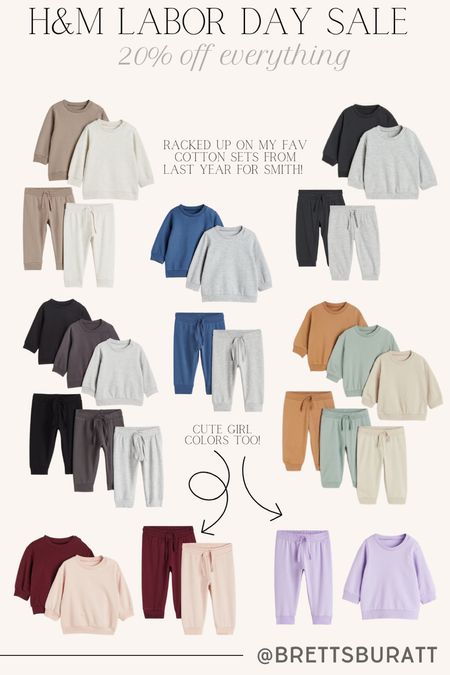 H&M matching sets that we love to throw on Smith during the fall and winter!! // baby, toddler clothing, sweatsuit, sweatshirt, toddler style 

#LTKkids #LTKsalealert #LTKbaby