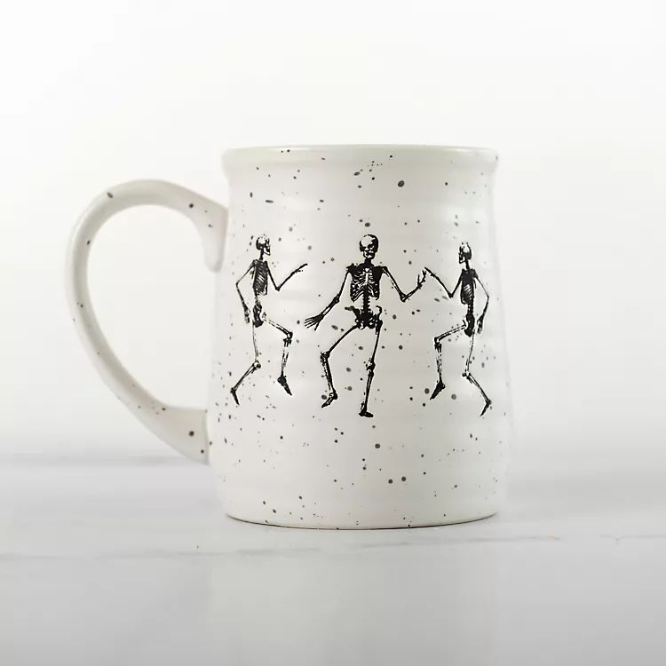 New! Skeleton Friends Speckled Mug | Kirkland's Home