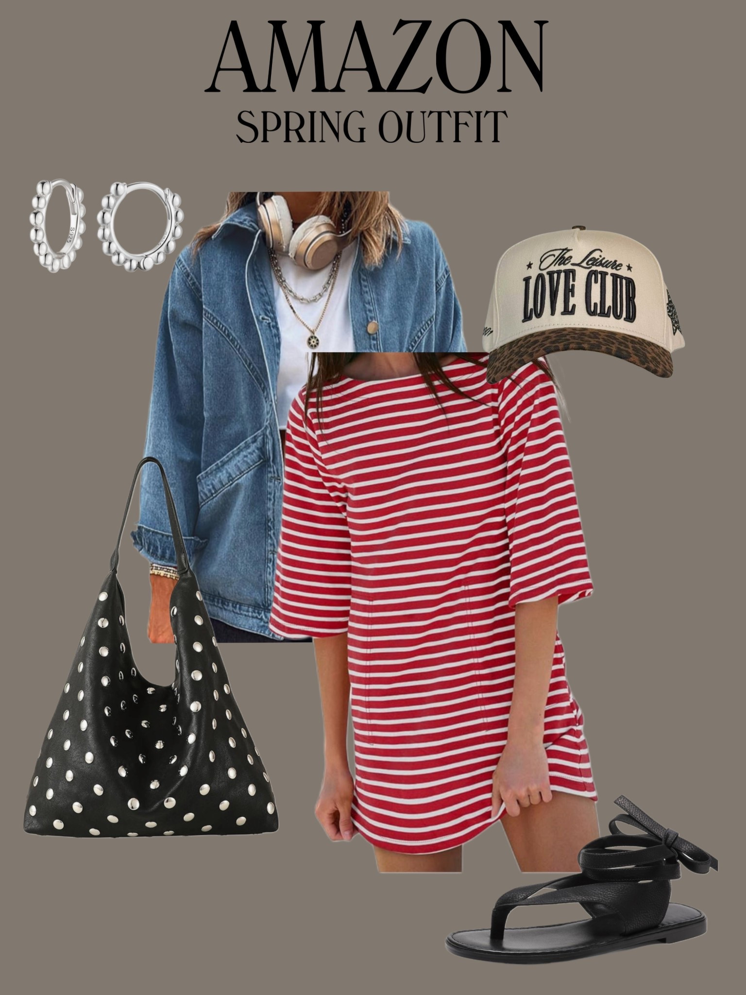 Spring Outfit Inspo ❣️😎

Tshirt dress - oversized denim jacket - trucker hat - studded bag - slouchy shoulder purse - spring sandals 

#LTKootd #LTKFestival