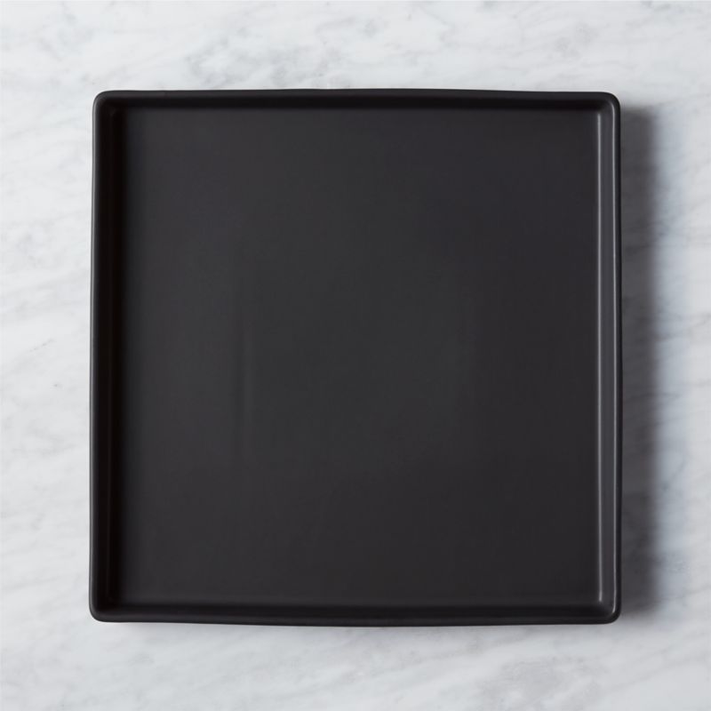 Bento Matte Black Square Platter + Reviews | CB2 | CB2
