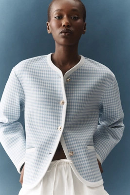 Dolan Left Coast Gingham Ponte Jacket | Anthropologie (US)