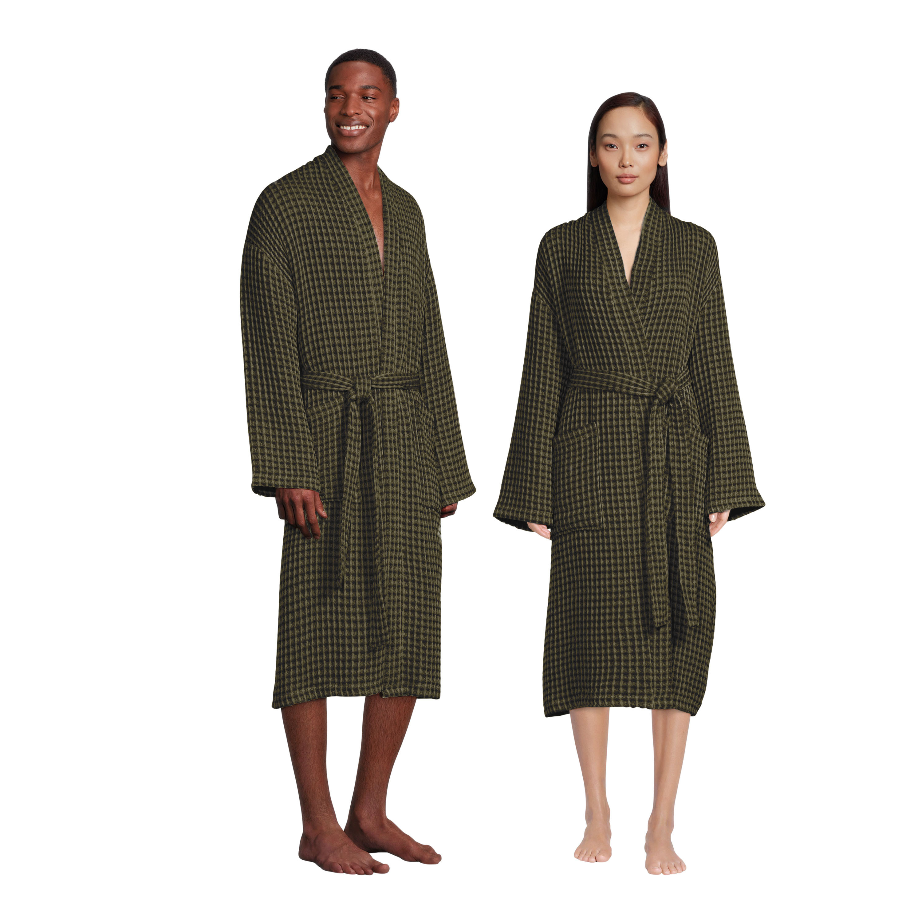 Cotton Waffle Weave Unisex Robe | World Market