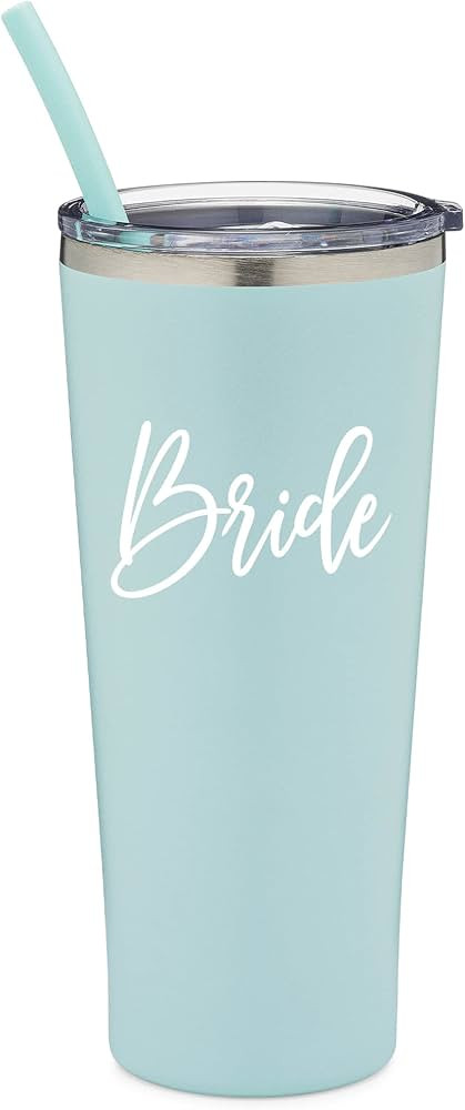 The Navy Knot - Bride Tumbler 22oz Tumbler (Sea Mist) - Bride Tumbler with straw and lid - Coffee... | Amazon (US)