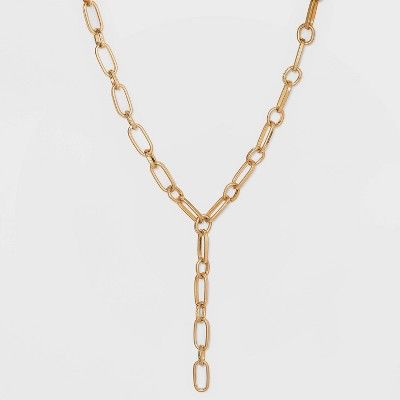 Oval Link Y Necklace - Universal Thread™ Gold | Target