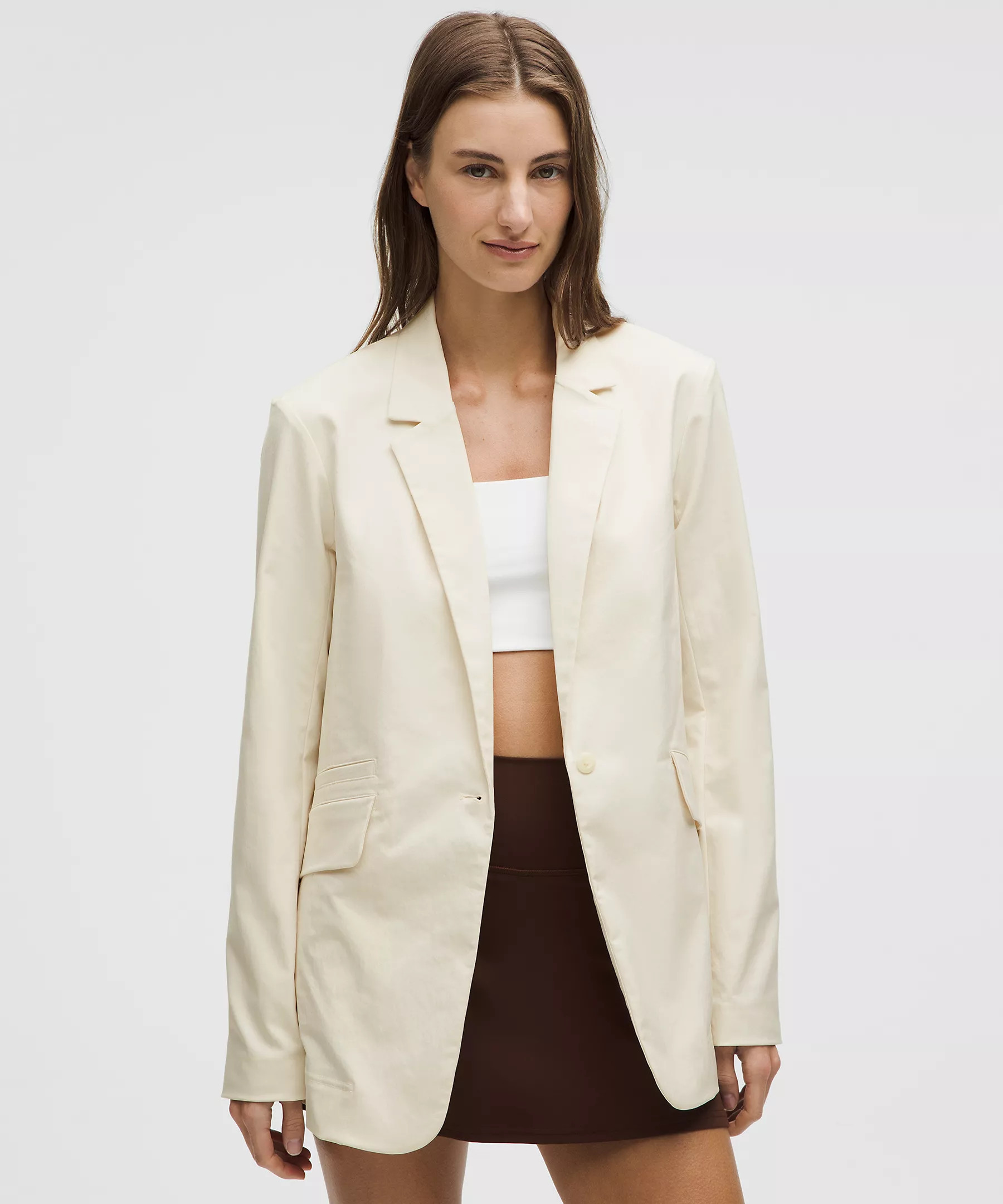 Relaxed-Fit Twill Blazer | Women's Coats & Jackets | lululemon | Lululemon (US)