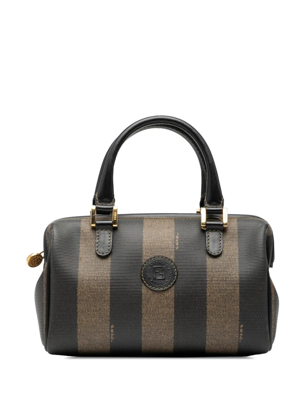 Fendi Pre-Owned 20th Century Pequin Coated Canvas boston bag - Brown | Farfetch Global