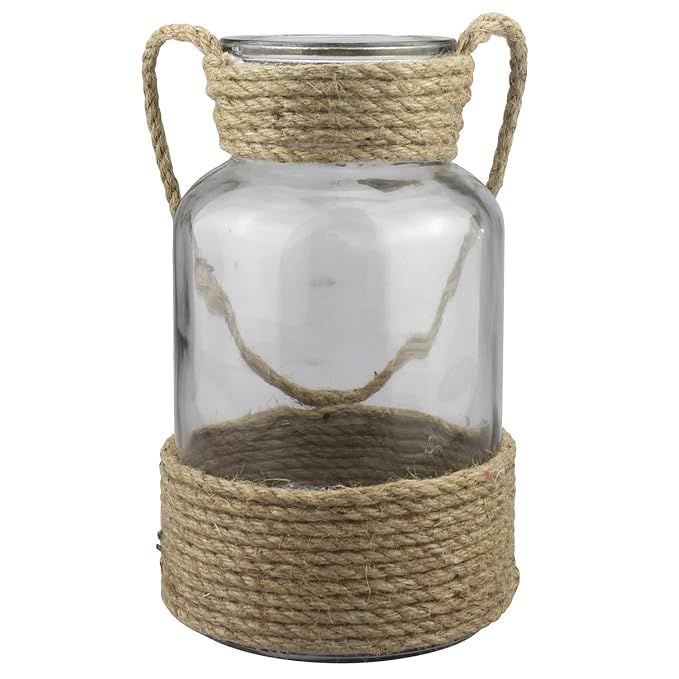Stonebriar Glass Container with Rope Handle and Wrapped Rope Sleeve | Amazon (US)