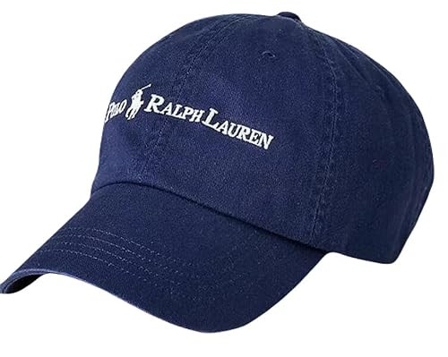 POLO RALPH LAUREN Mens Chino Logo Baseball Cap one Size (Navy) | Amazon (US)