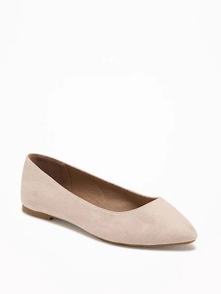 Old Navy Sueded Pointy Ballet Flats For Women Size 10 - Cement | Old Navy US