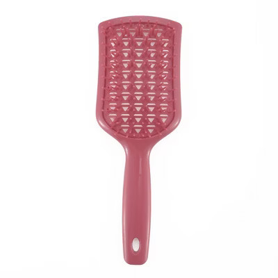 Unique Bargains Comfortable Hollow Comb Hair Brush Pink 1 Pc | Target