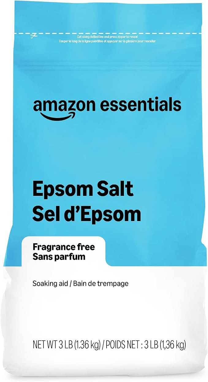 Amazon Essentials Epsom Salt Soak, Magnesium Sulfate USP, 3 Pound, 1-Pack (Previously Amazon Basi... | Amazon (US)