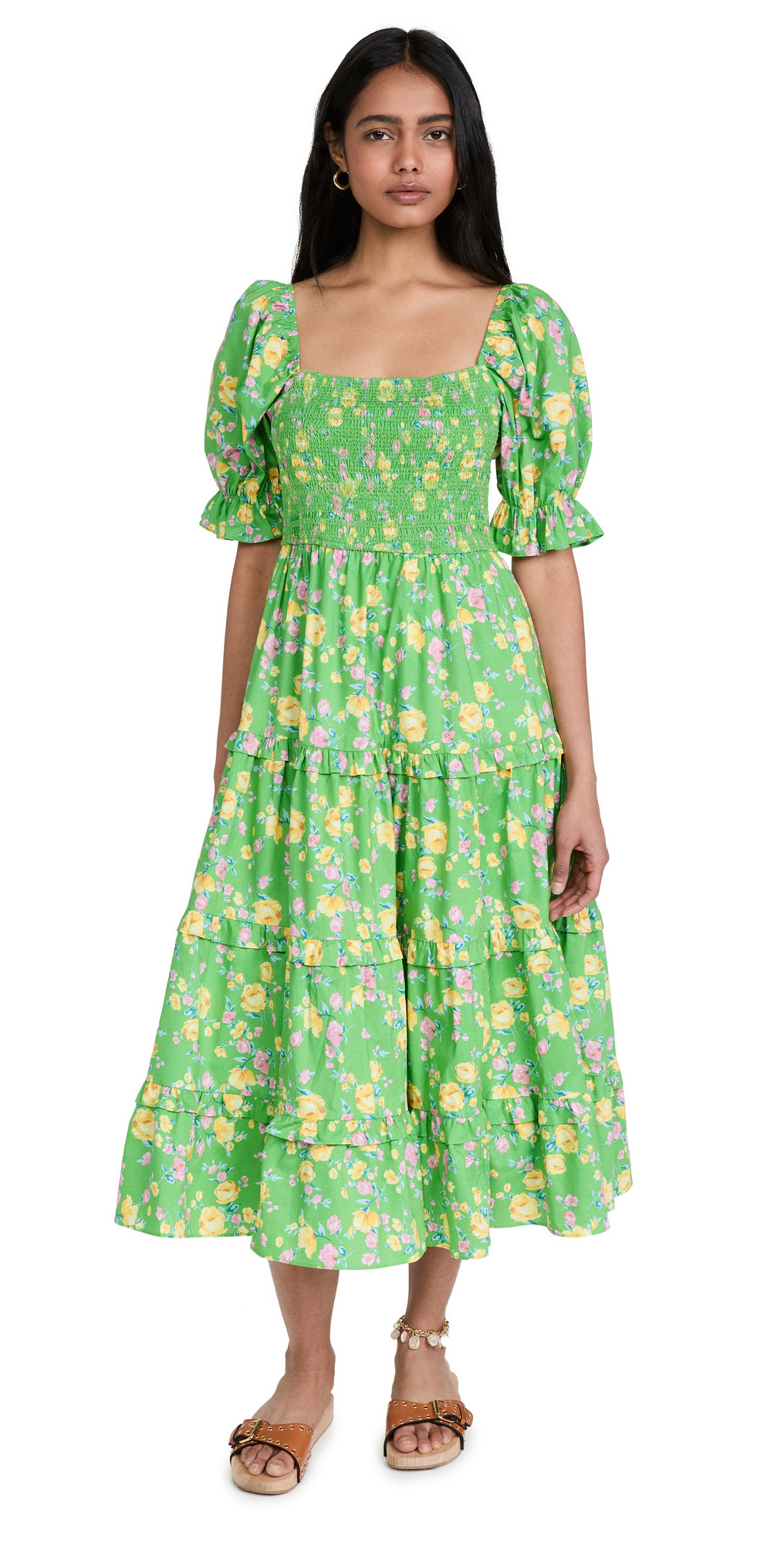 Moon River Tiered Midi Dress | Shopbop