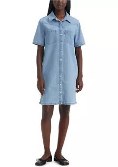 Louisa Short Sleeve Denim Dress | Belk