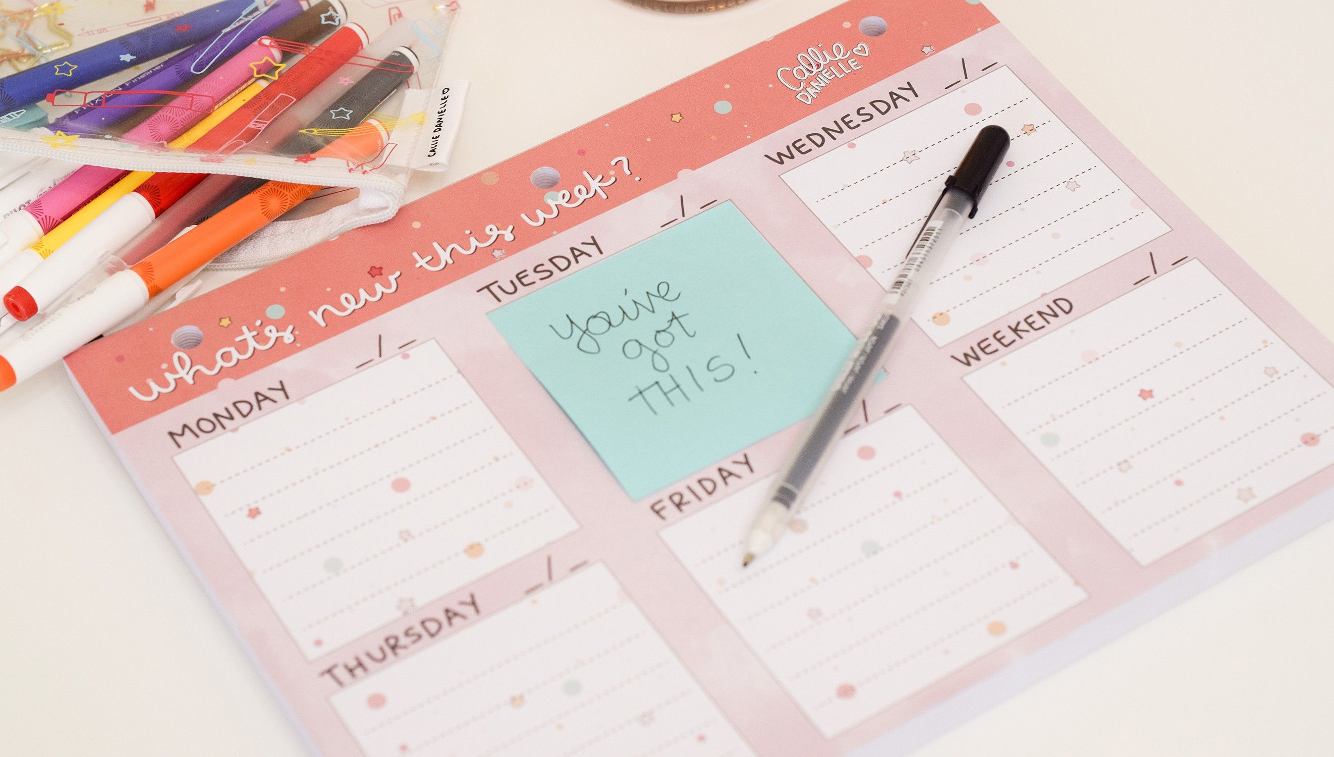 Weekly Planner Desk Pad | Callie Danielle