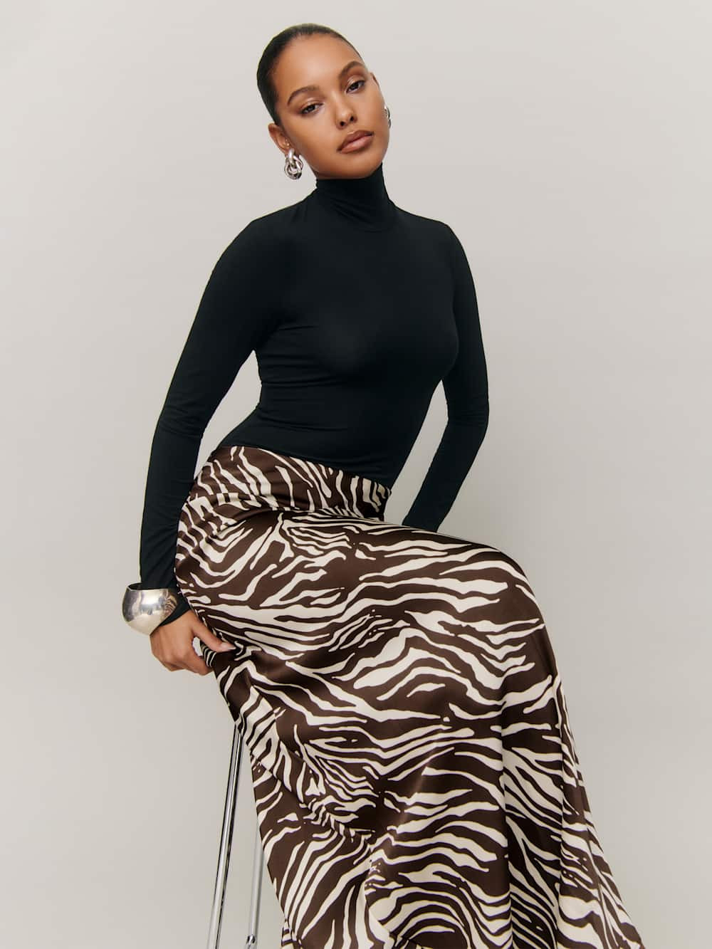 Bella Satin Skirt | Reformation (Global)